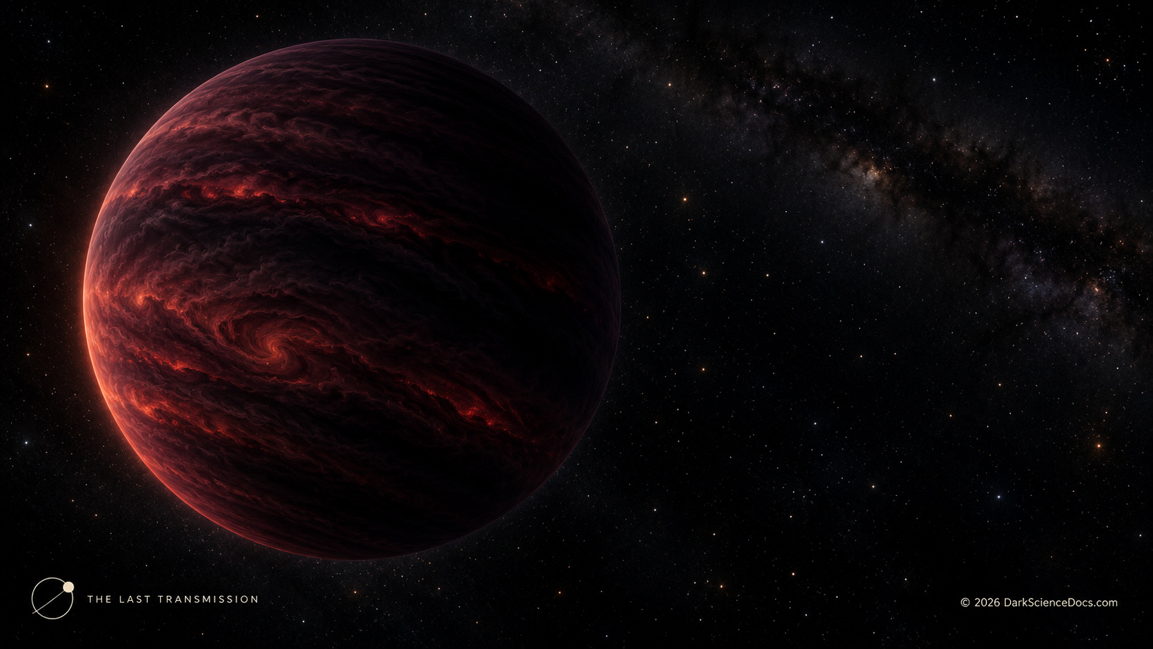 Concept artwork. A solitary brown dwarf illustrates a different fate from sustained stellar hydrogen burning.