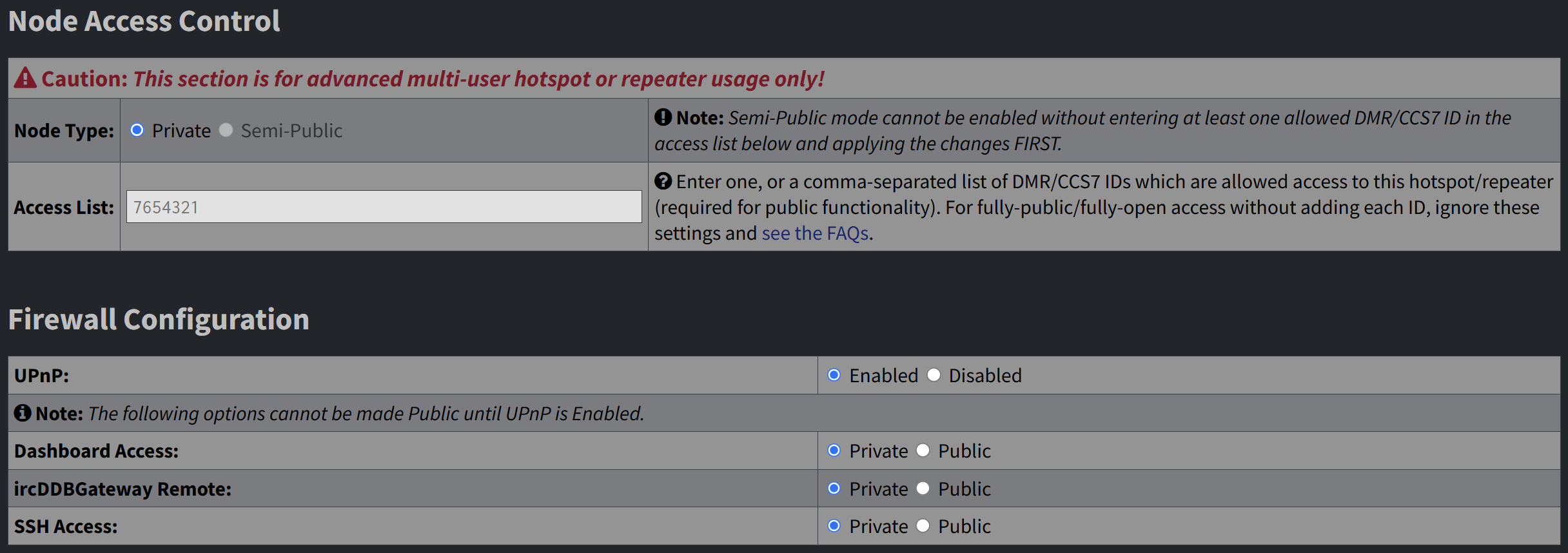 Node access control is for advanced users
