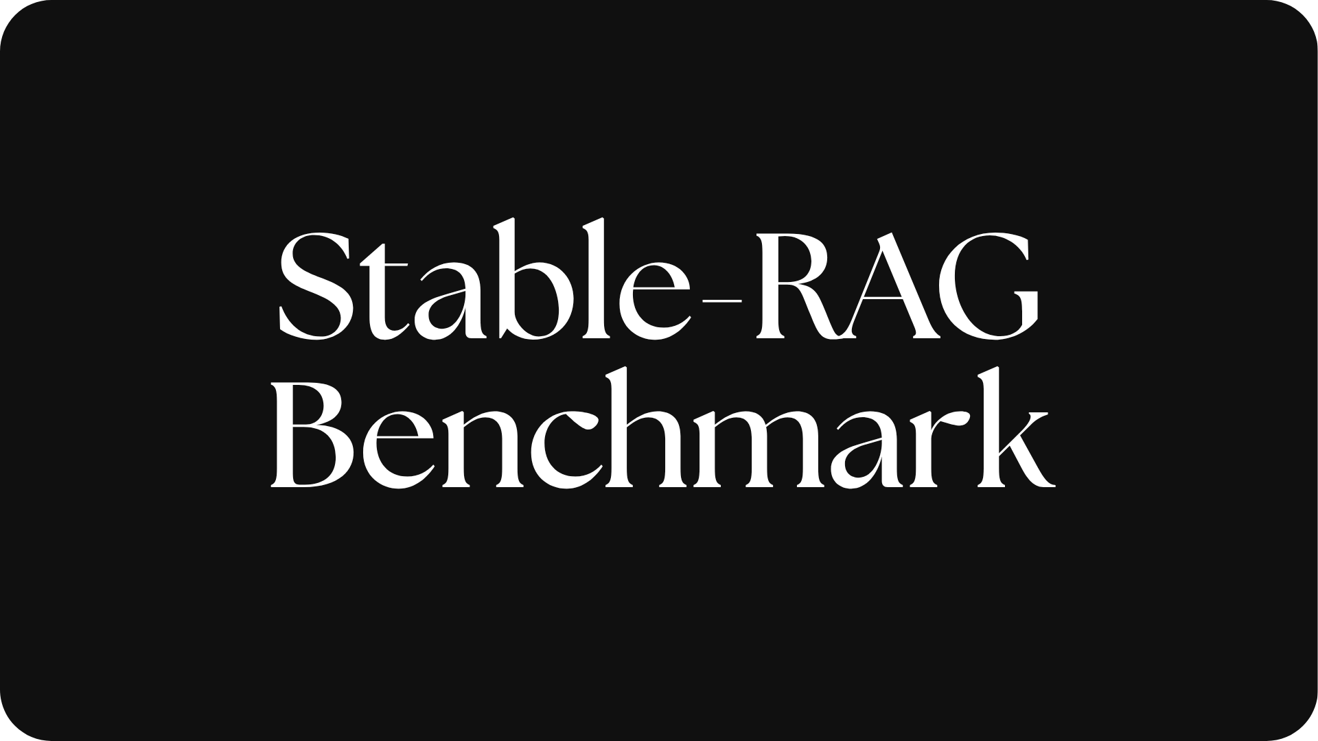Stable-RAG Benchmark cover