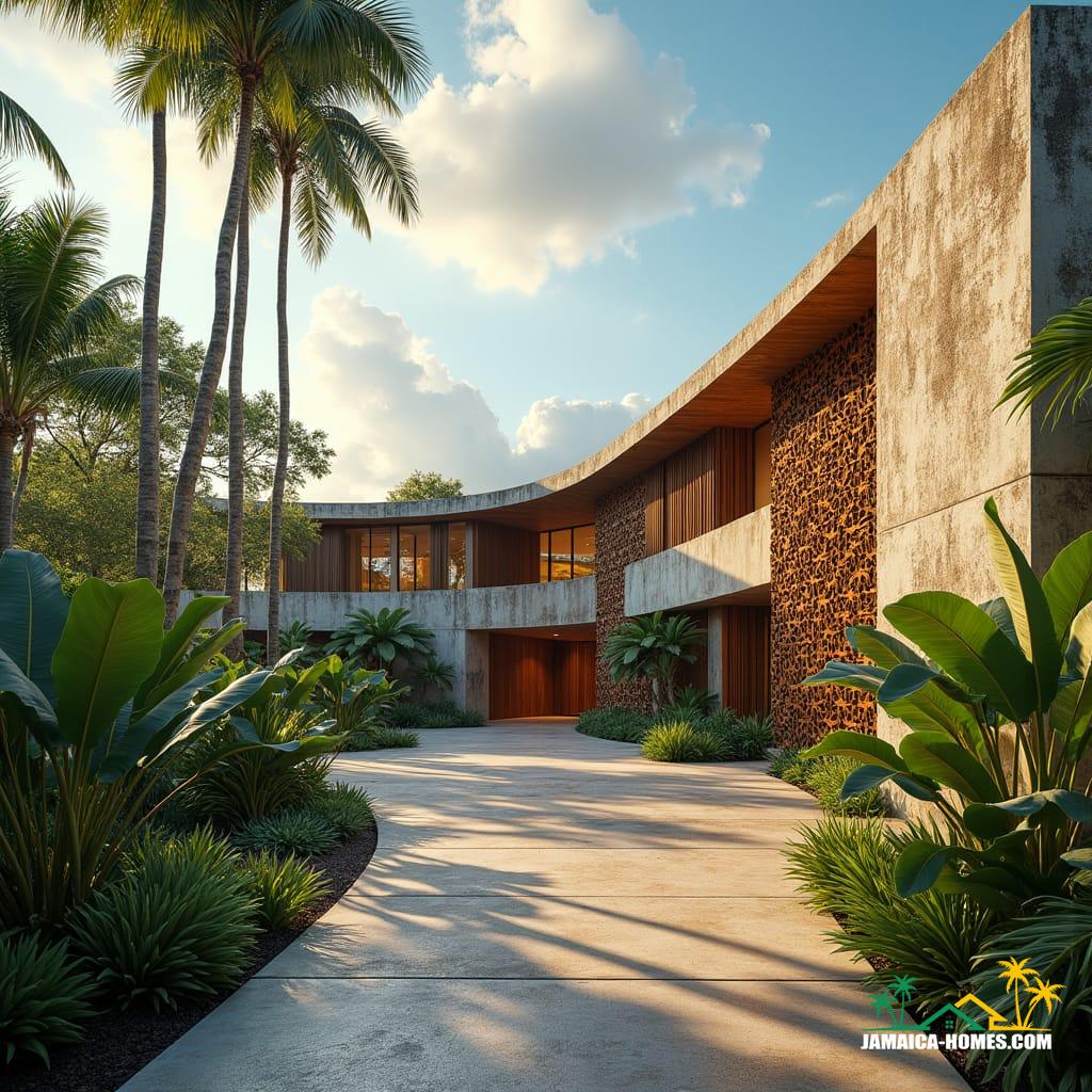 Design of a cultural arts center in Kingston, Jamaica, inspired by traditional Jamaican architecture with modern twists.