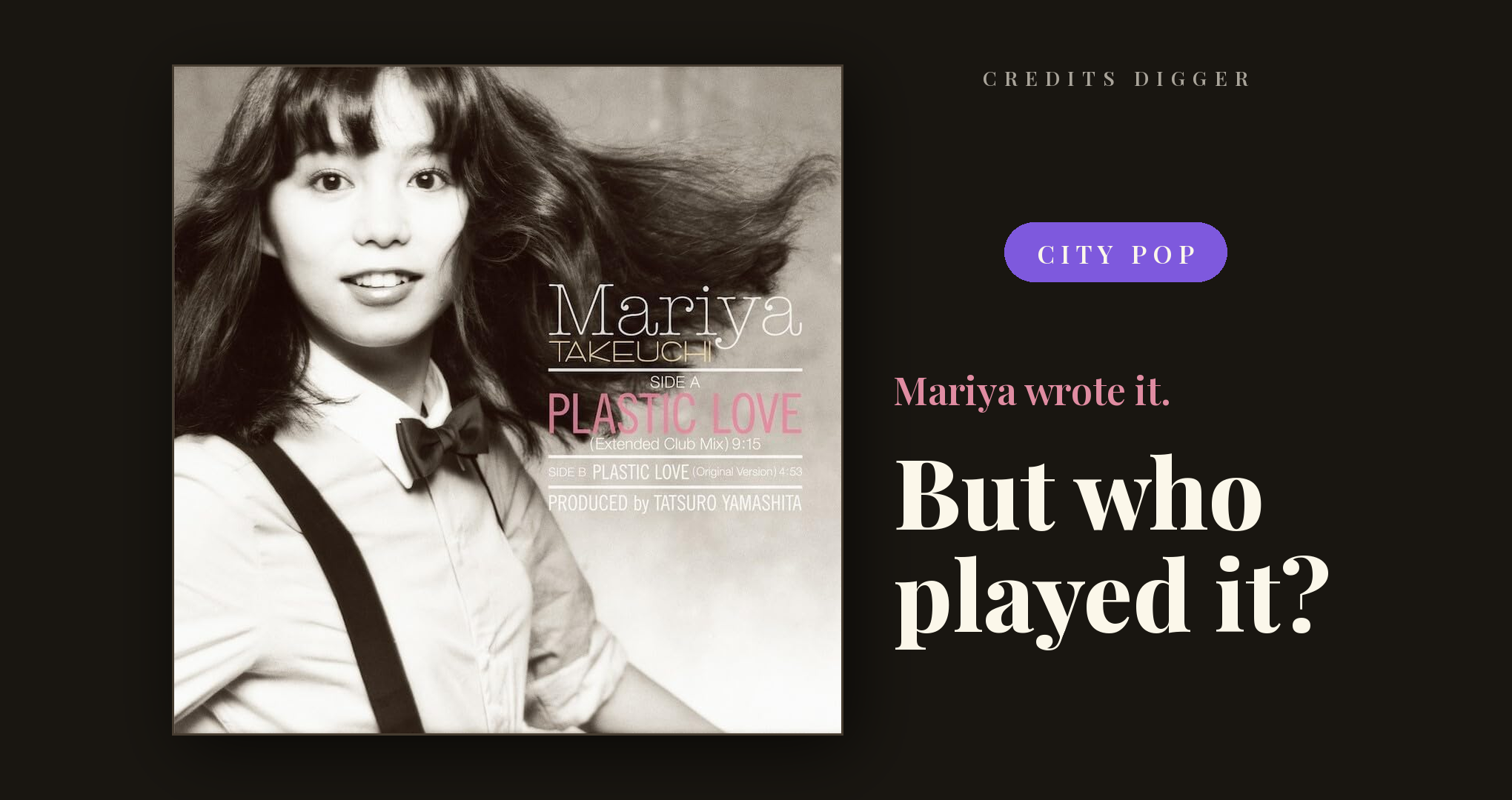 Plastic Love, Explained: Mariya Takeuchi's City Pop Classic