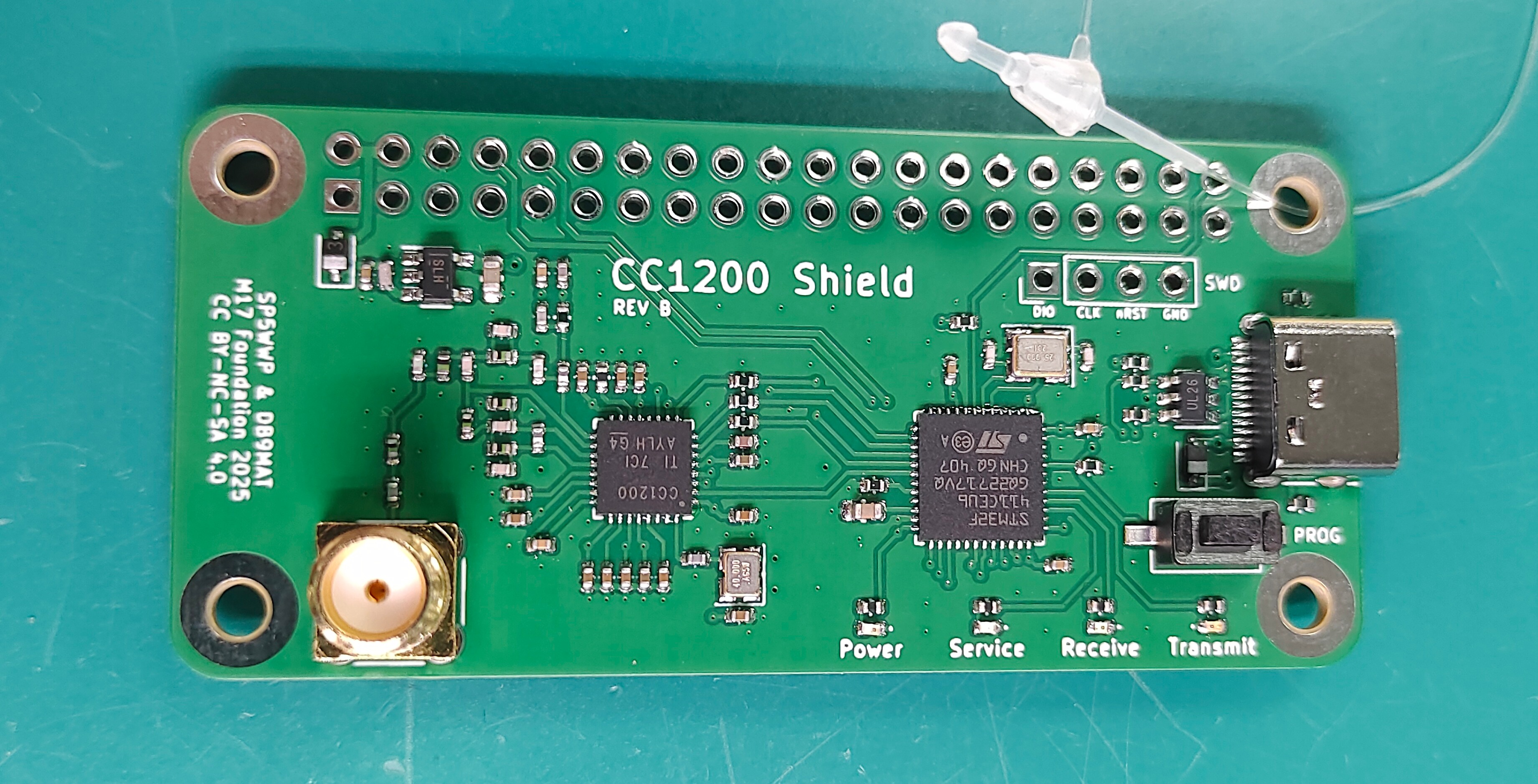 CC1200 Hat, top of board