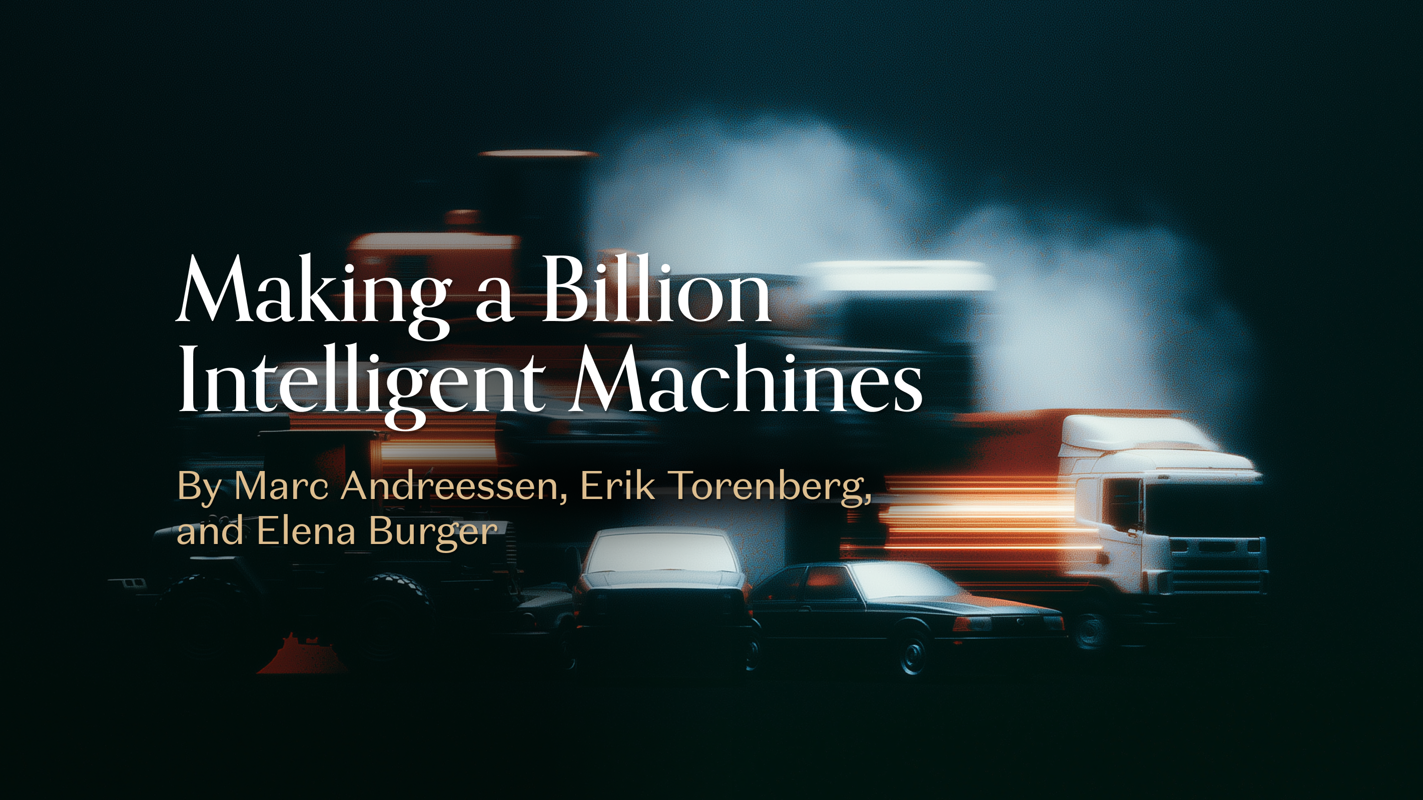 Making a Billion Intelligent Machines