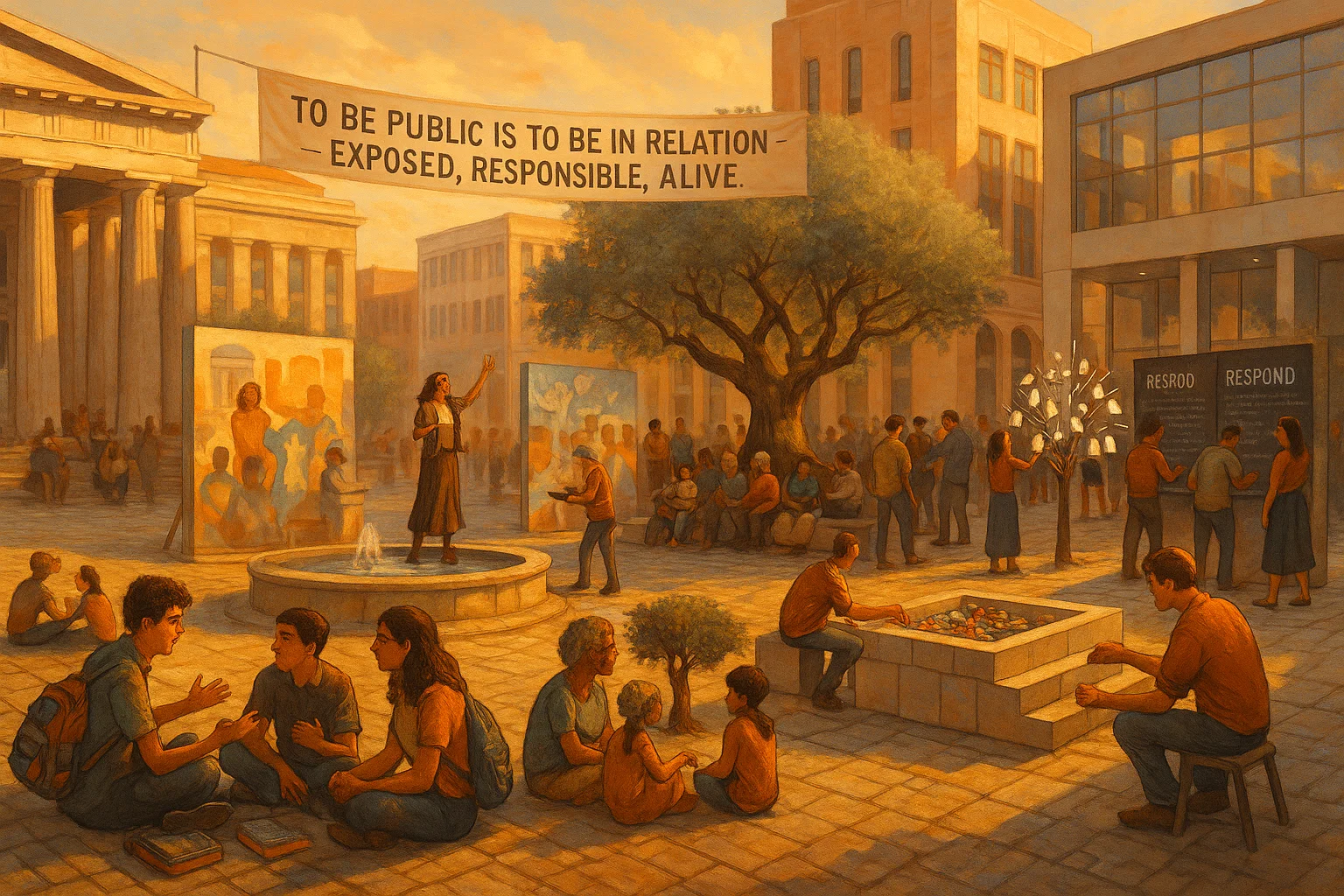 To be public is to be in relation — exposed, responsible, alive.