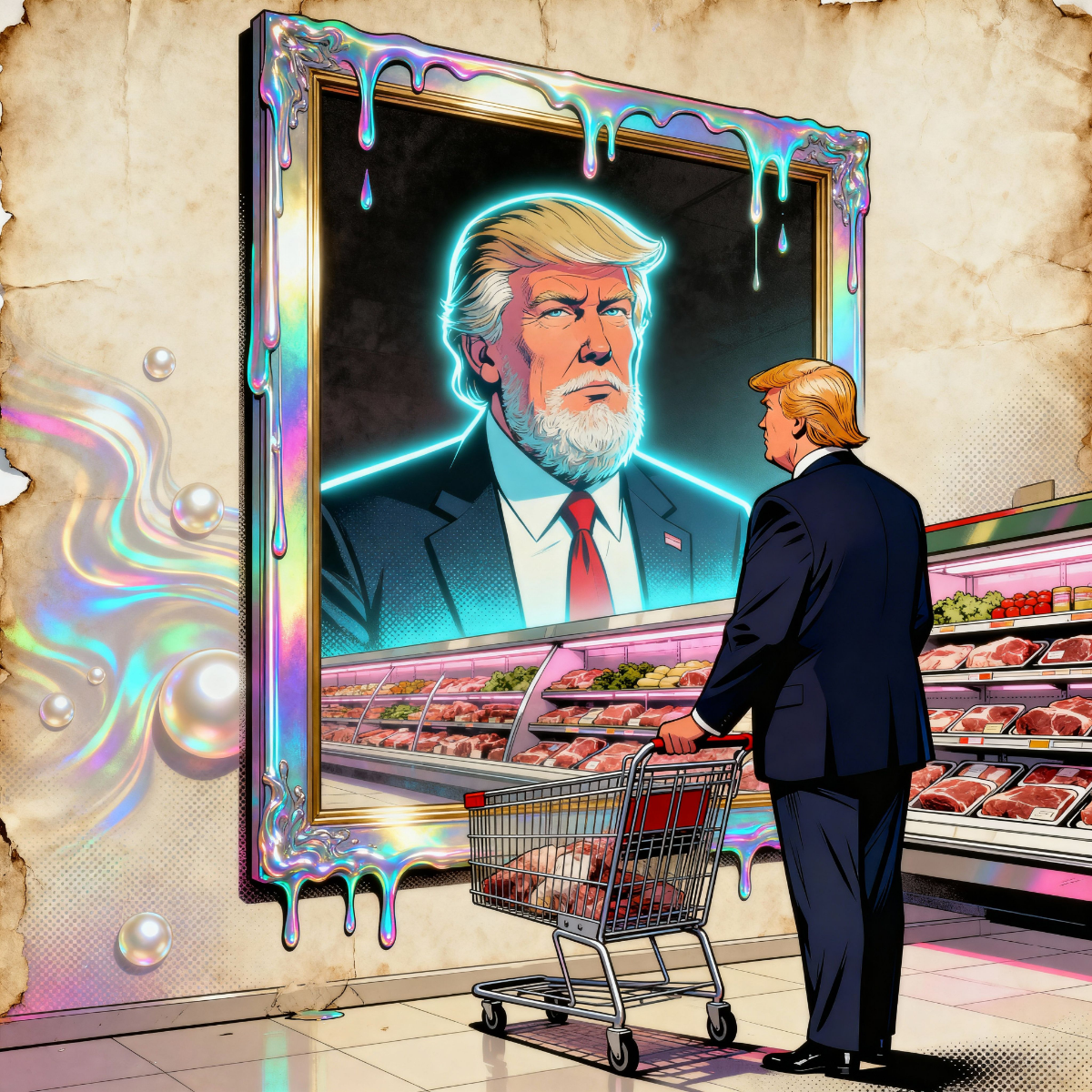 Magick Mica Trump parody art