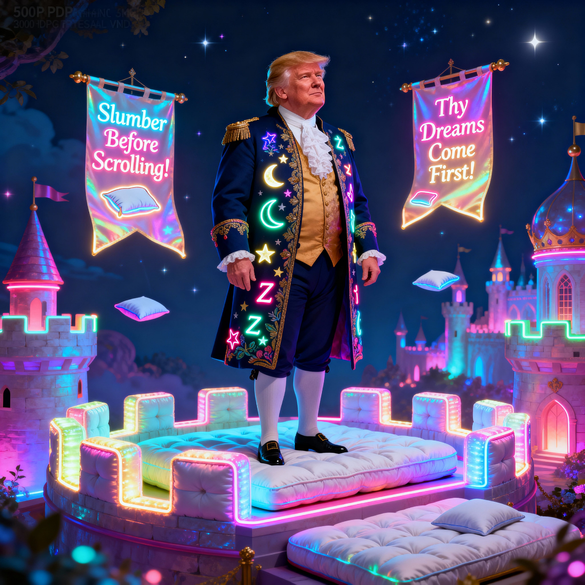 Magick Mica Trump parody art