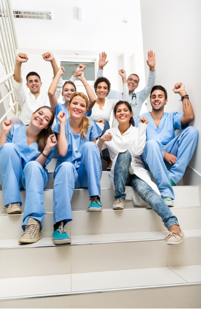 Phlebotomy student learning