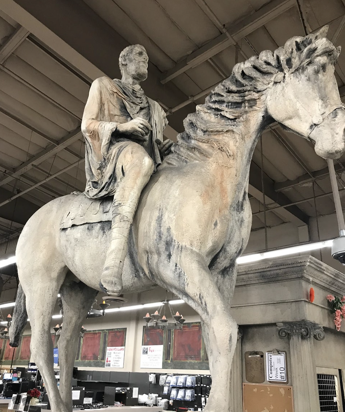 Statue of leader atop a horse