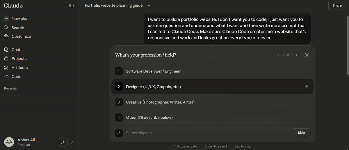 How to Build a Stunning Portfolio Website Using Claude Code in Minutes ...