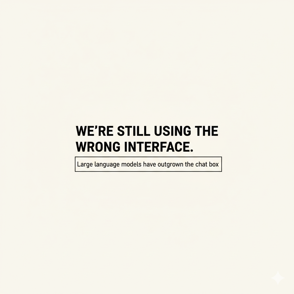 Rethinking LLM Interfaces