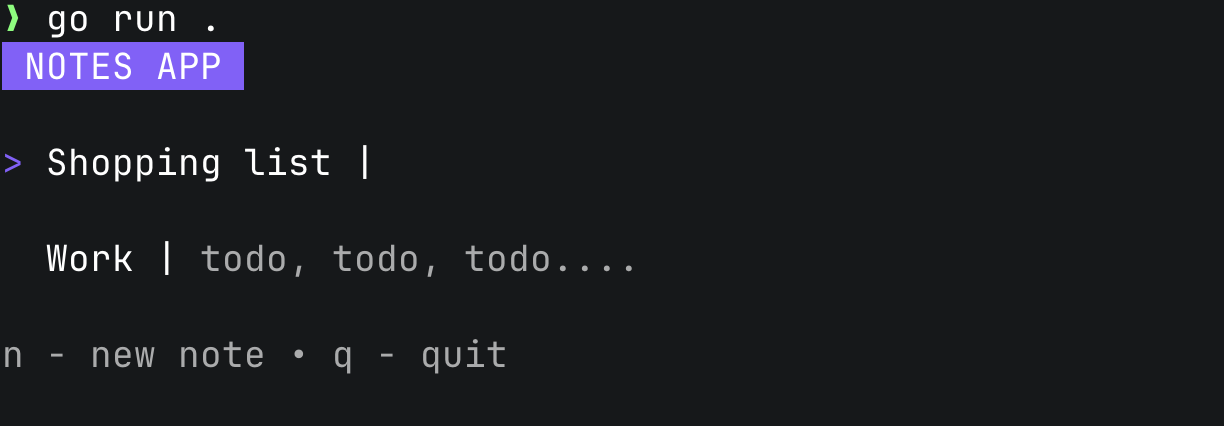 Developing a terminal UI in Go with Bubble Tea