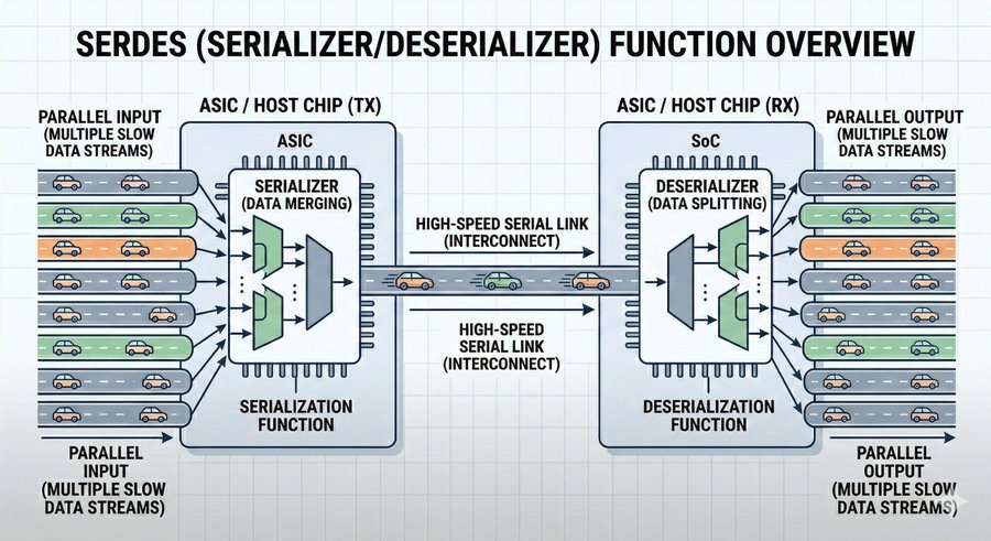 Figure 4: The switch ASIC at the heart of the network switch
