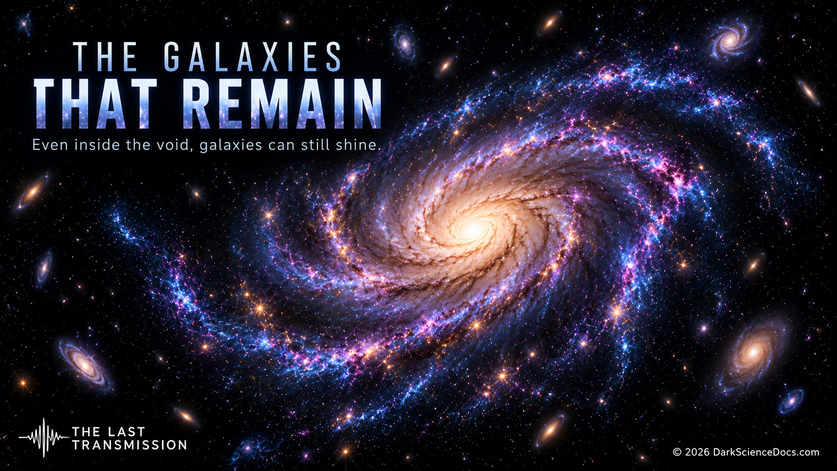 Concept artwork. An isolated galaxy can remain full of stellar activity despite its sparse surroundings.