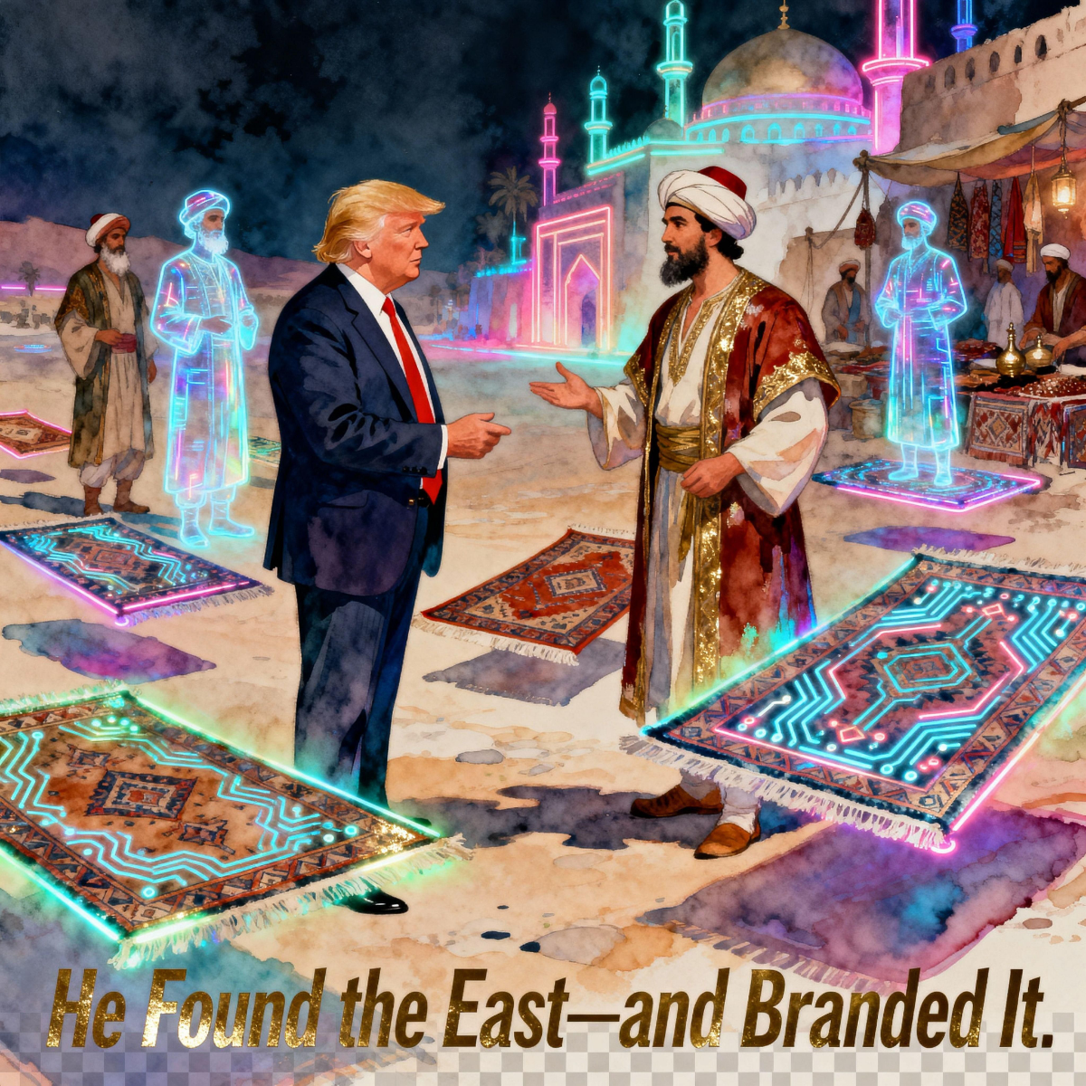 Magick Mica Trump parody art