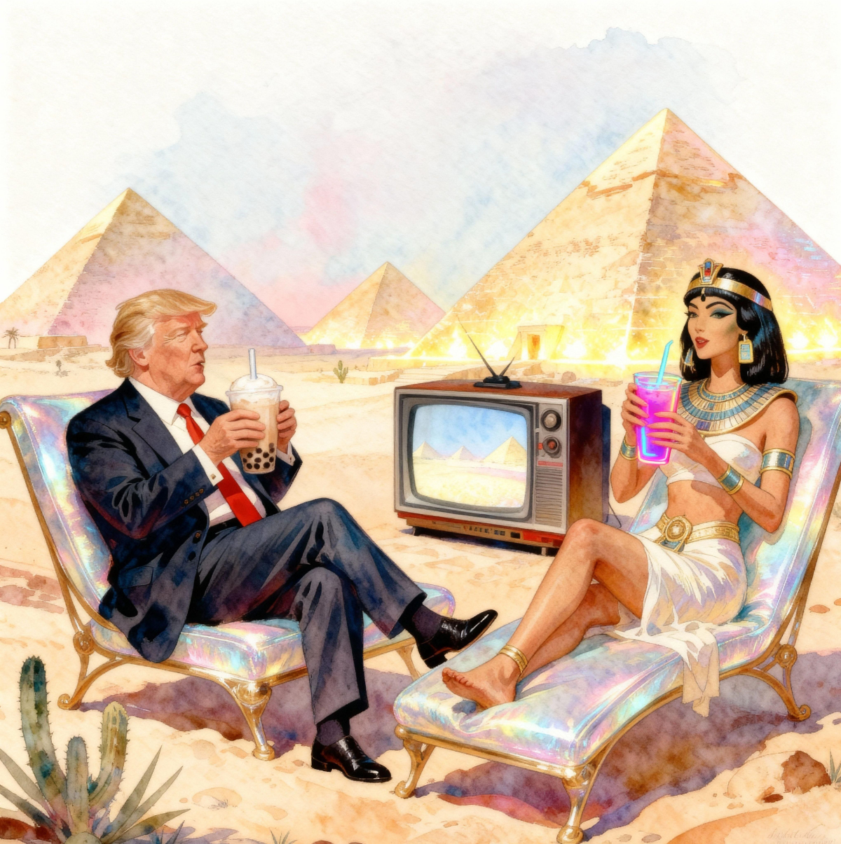 Magick Mica Trump parody art