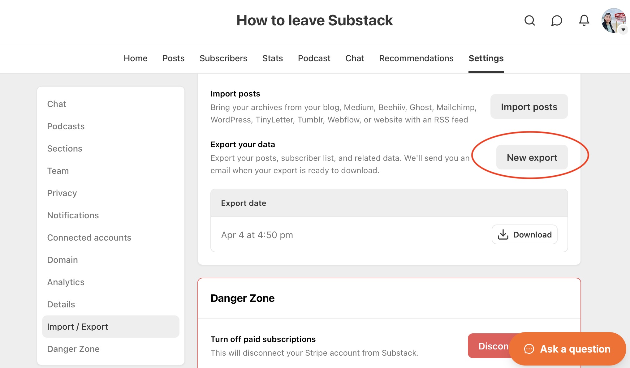 How to leave Substack in 10 easy steps - by Lex Roman