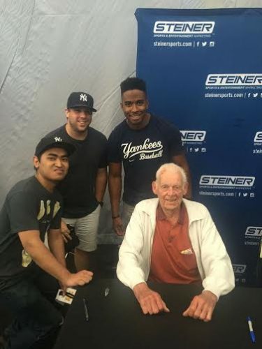Some of the BP crew with Don Larsen