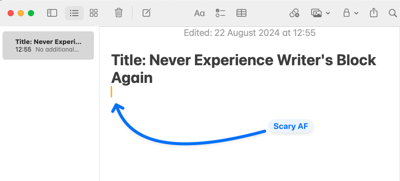 Never Experience Writer's Block Again
