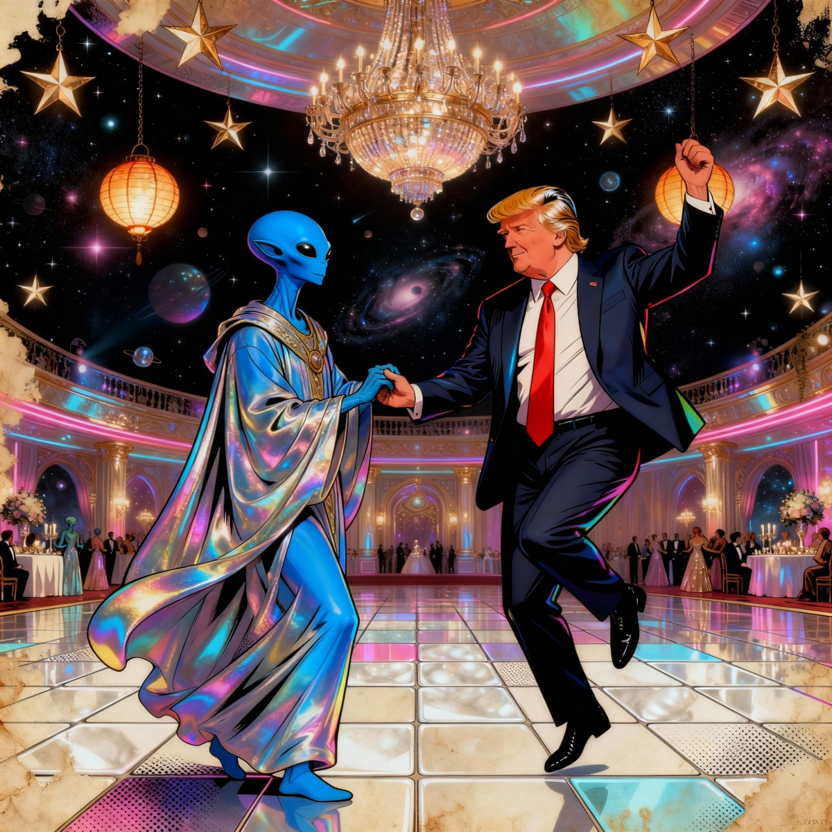Magick Mica Trump parody art