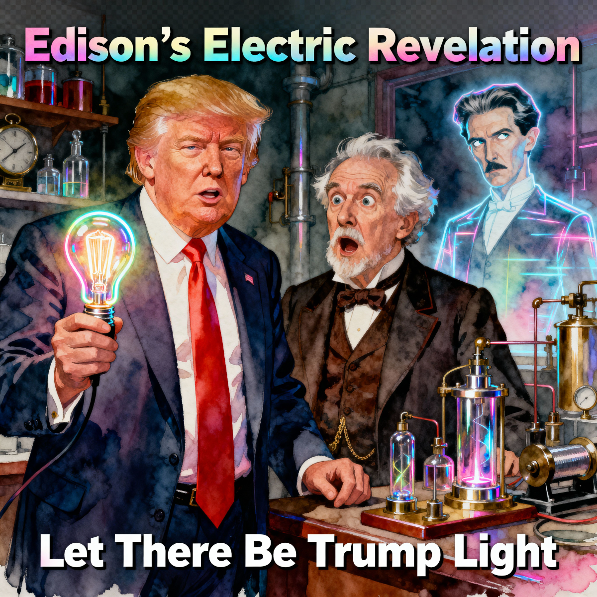 Magick Mica Trump parody art