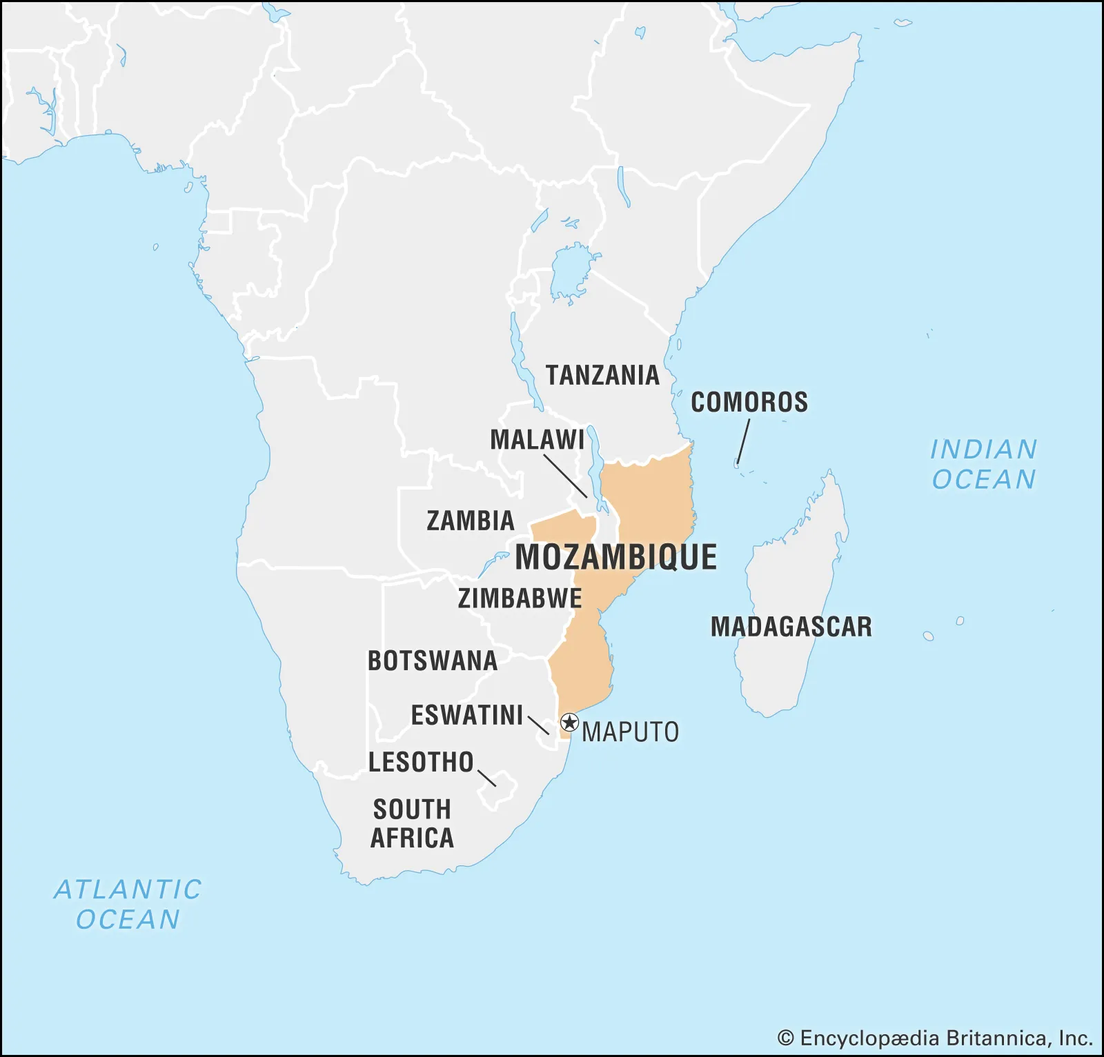 Map of Mozambique