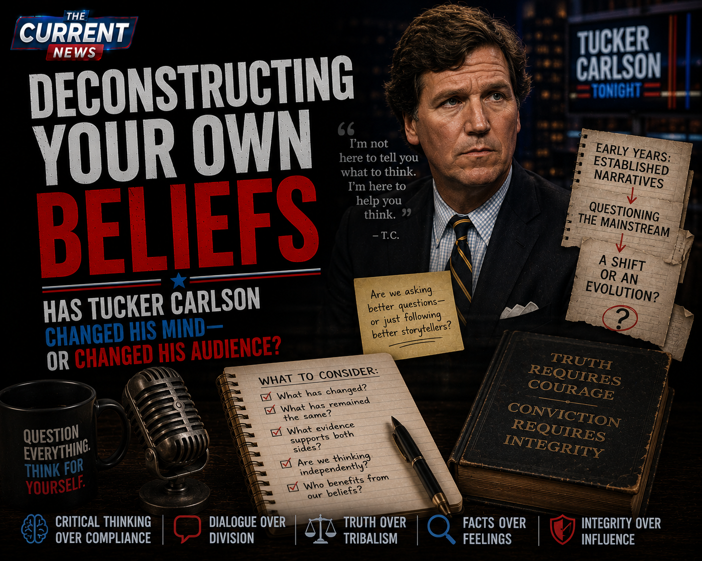 Tucker Carlson: Changing Beliefs or Chasing Followers?