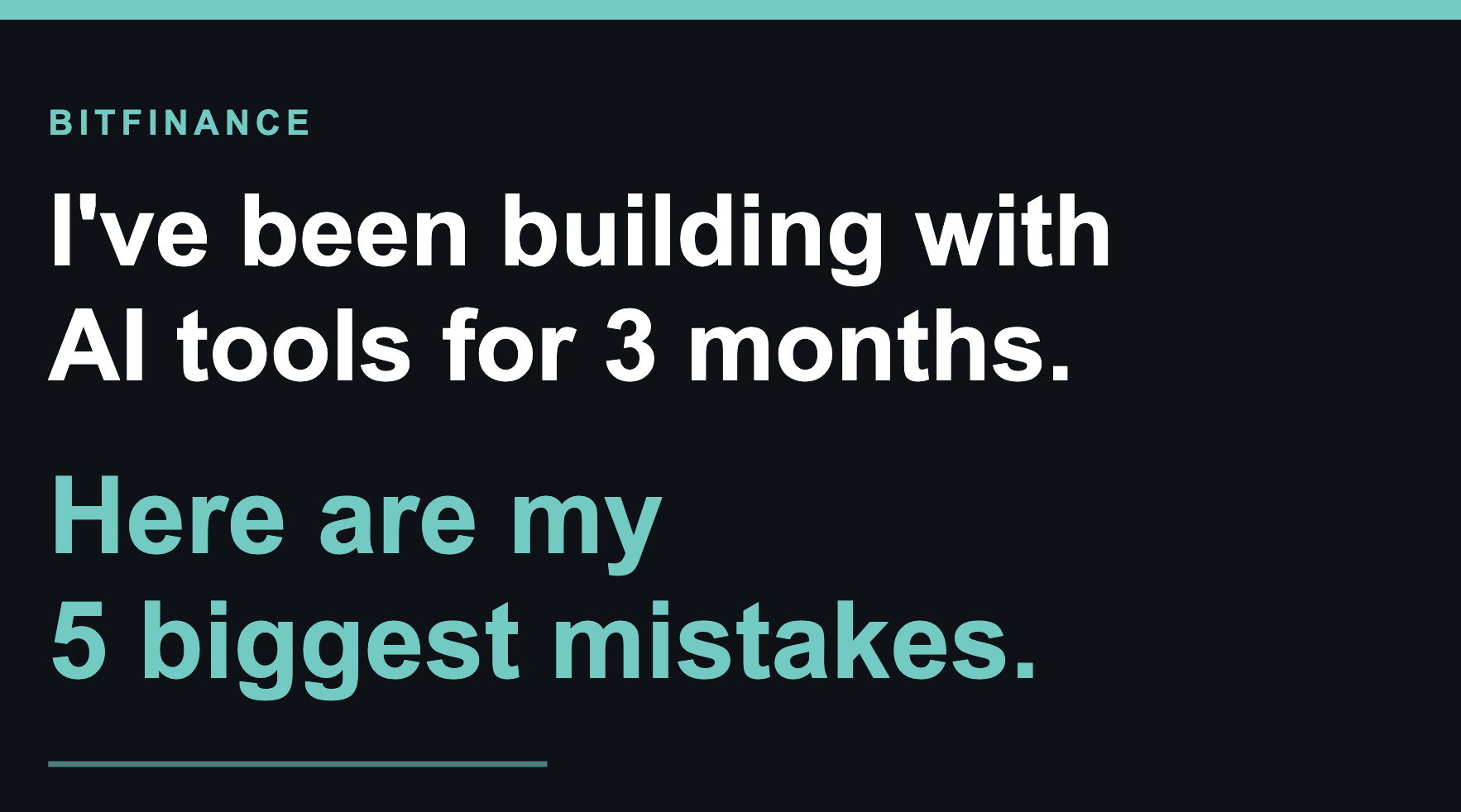 I’ve Been Building with AI Tools for 3 Months; Here Are My Biggest Mistakes.