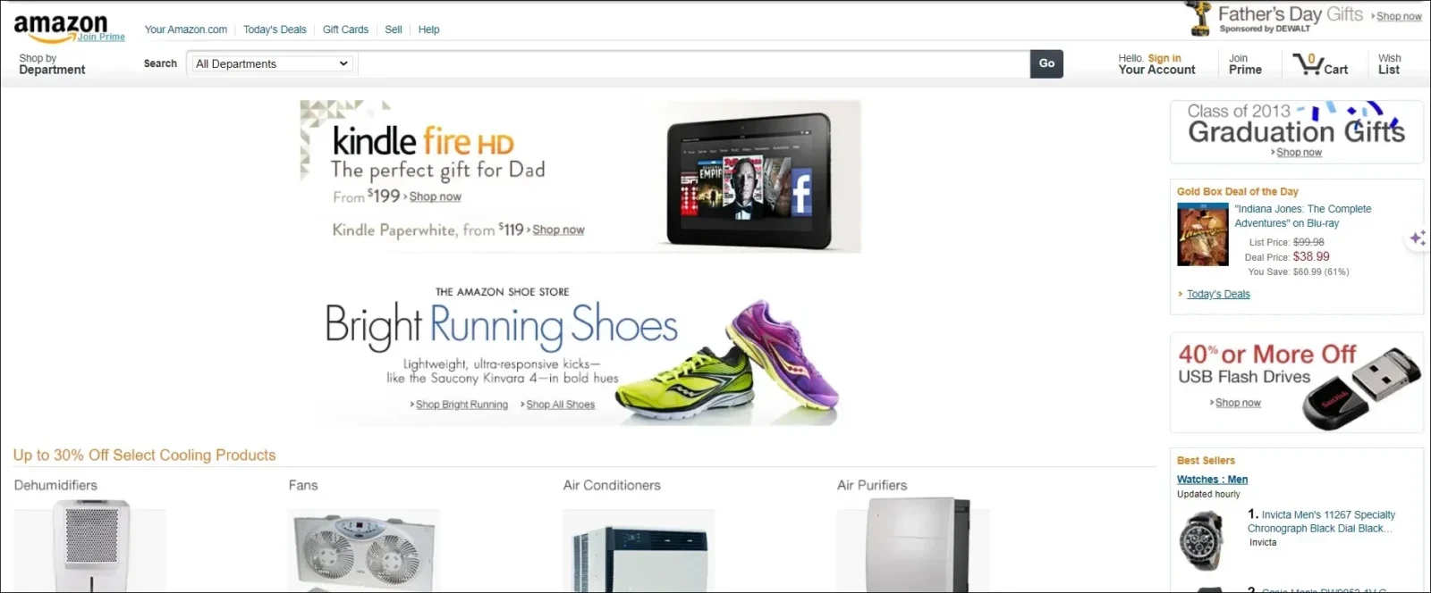 Homepage of Amazon - The Dynamic Evolution Over The Years