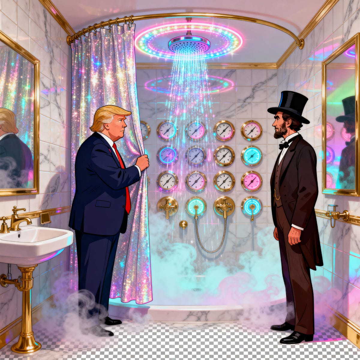 Magick Mica Trump parody art