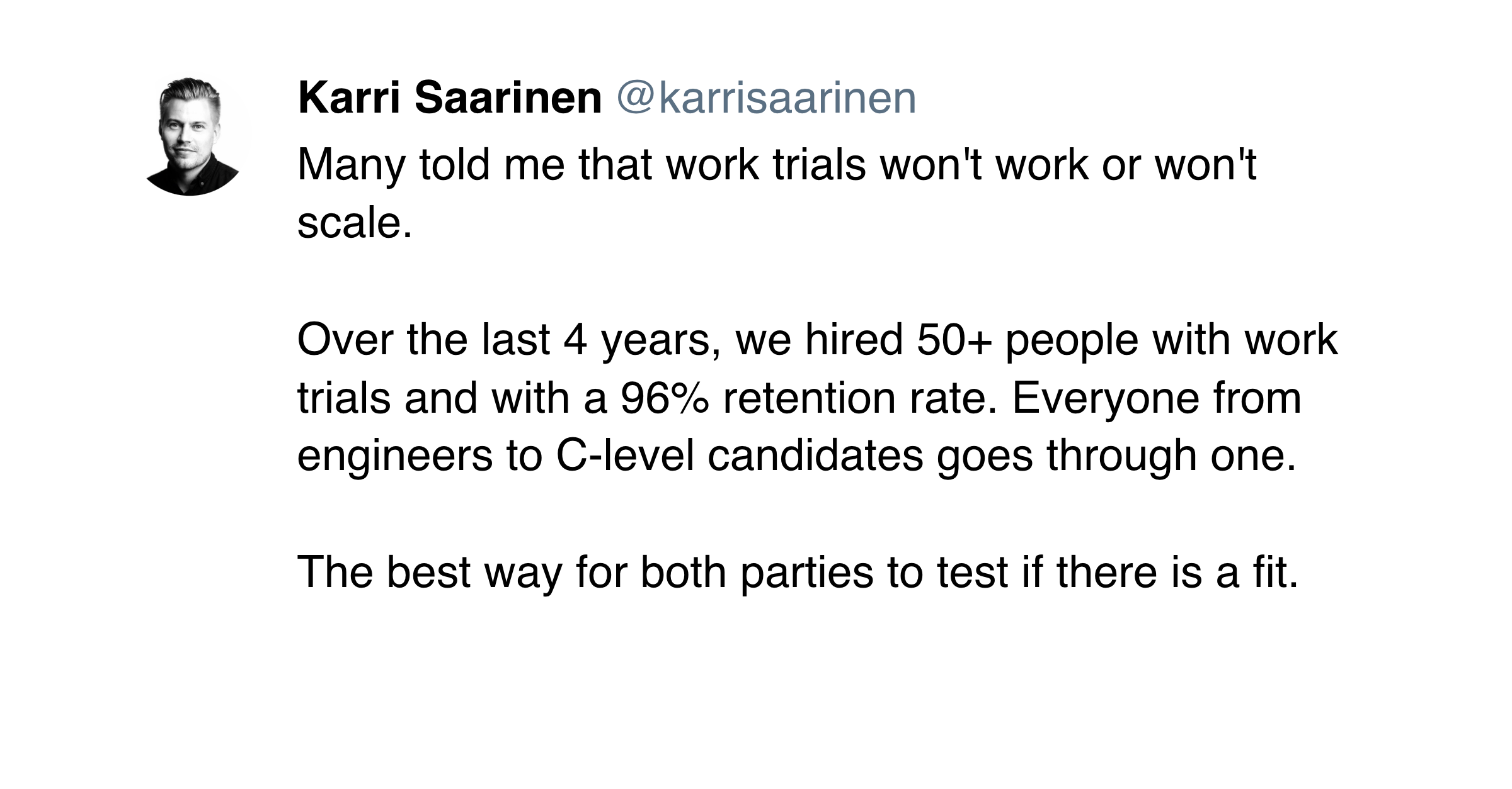 Image from Adding a work trial to your interview process
