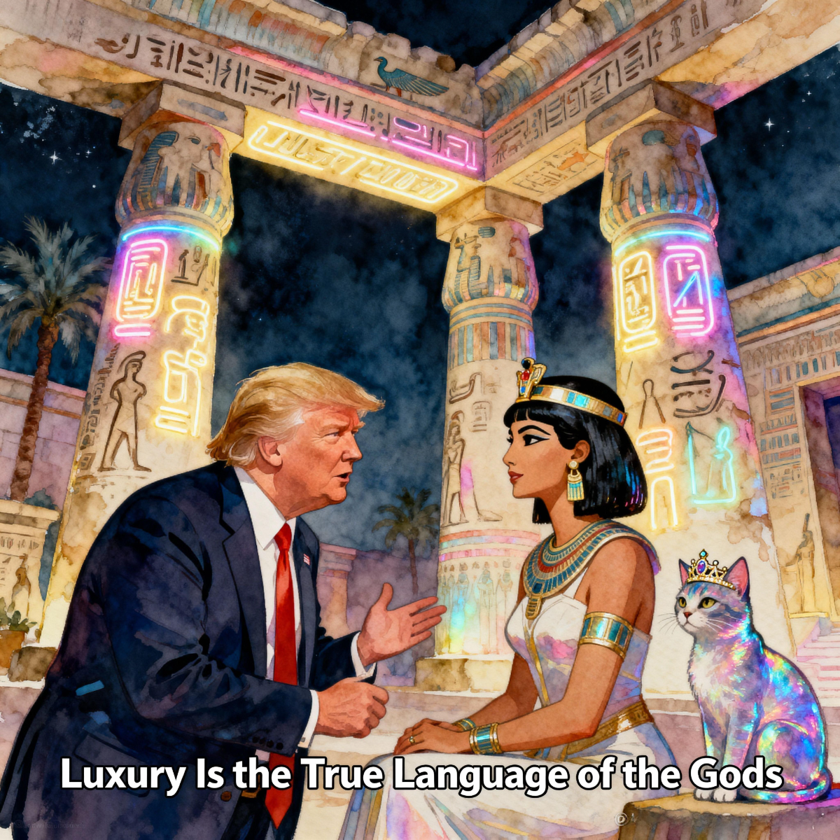 Magick Mica Trump parody art
