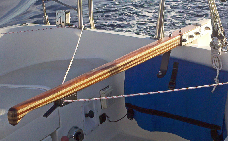 Tillerman Rudder Lock Self-Steering - by Jerry Culik - Small Craft Advisor
