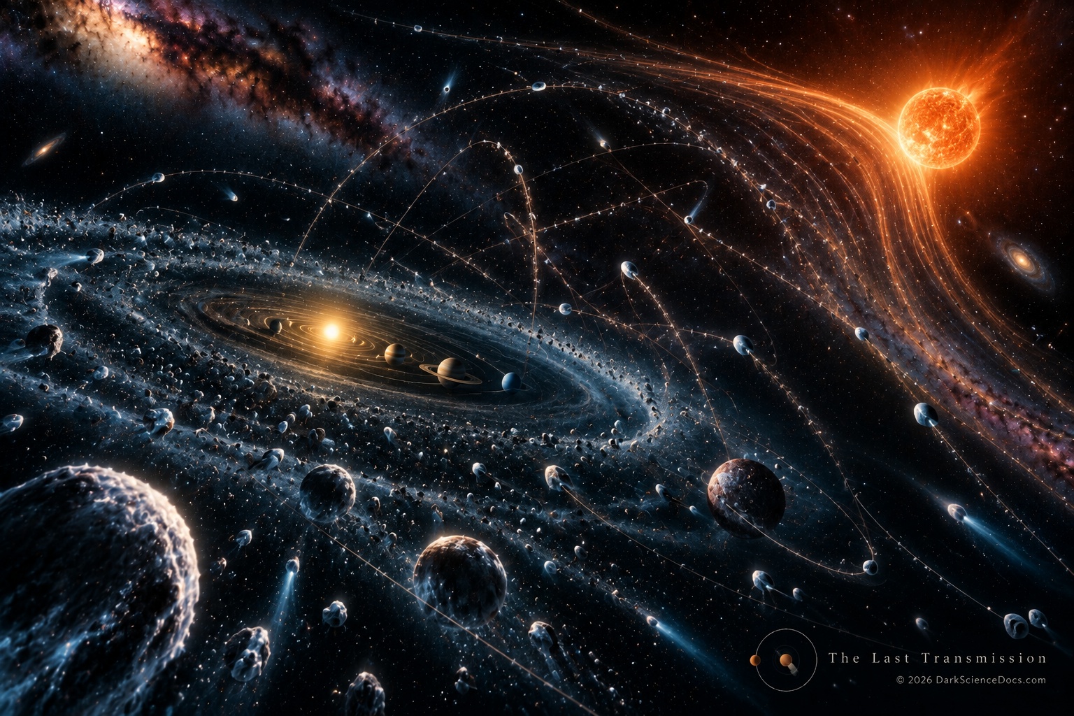 Concept artwork. An encounter with the young Solar System can be tested against unusual distant objects.