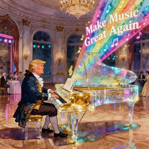 Magick Mica Trump parody art