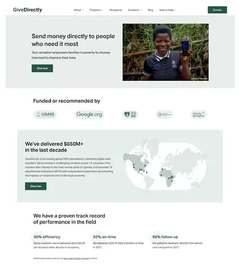 Image from How GiveDirectly increased donations by over $3 million/year through