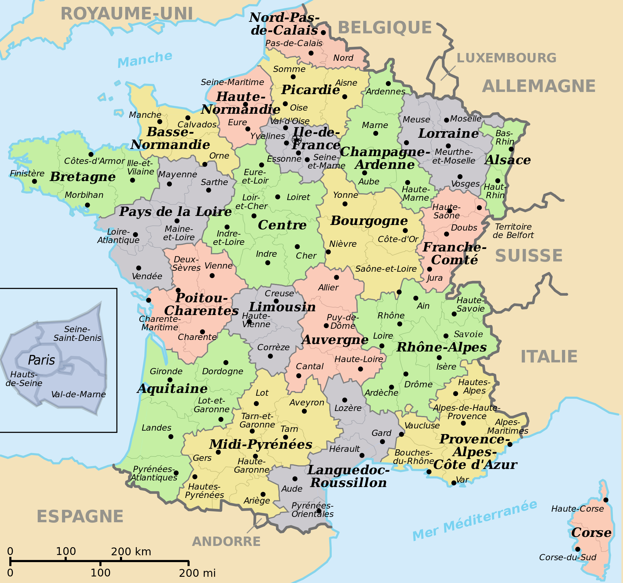 Map of France highlighting the Brittany region in the northwest