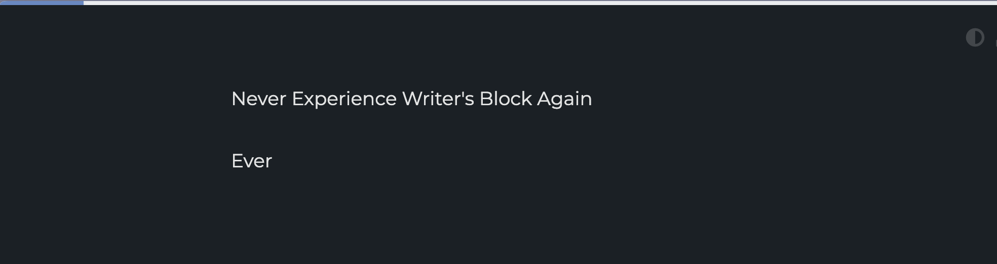 Starting with a headline