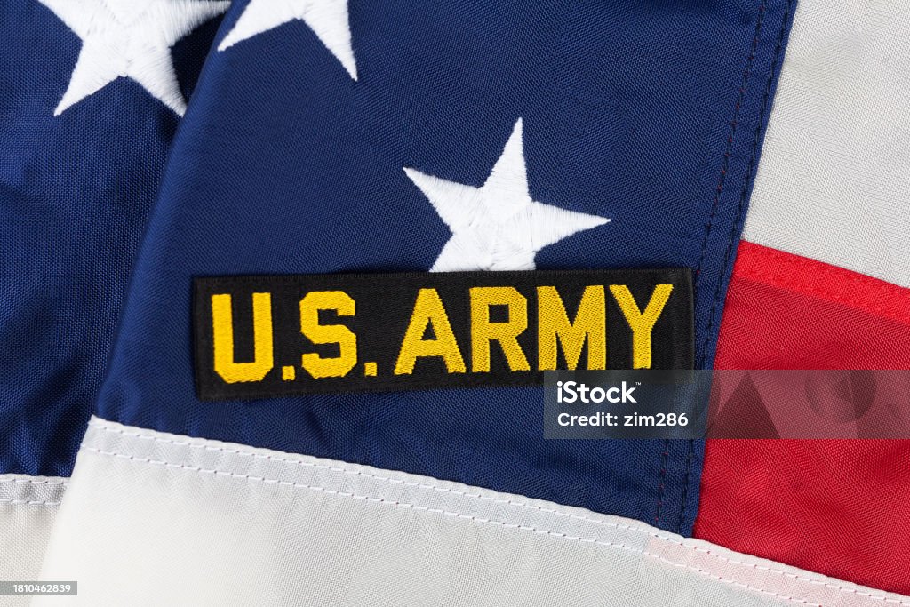 US ARMY Branch Tape on national USA flag US ARMY Branch Tape on national USA flag background American Culture Stock Photo US ARMY Branch Tape on national USA flag US ARMY Branch Tape on national USA flag background American Culture Stock Photo