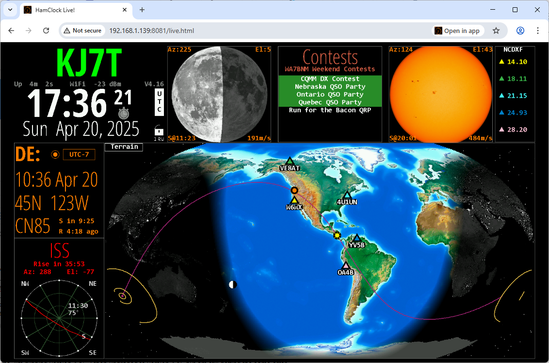 HamClock working after upgrade
