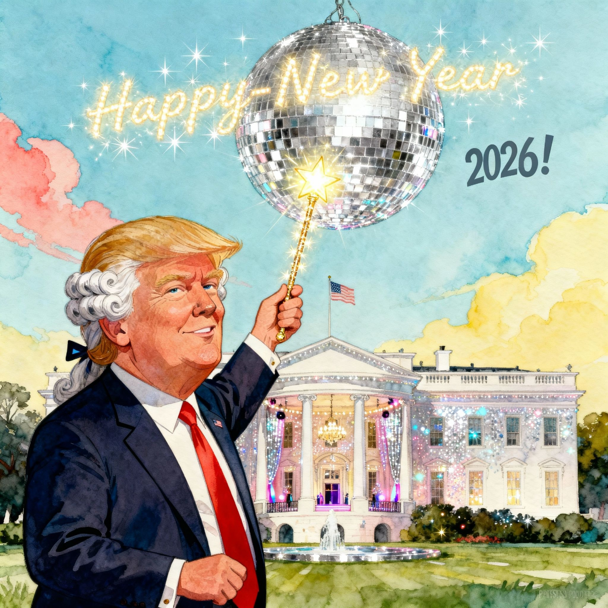 Magick Mica Trump parody art