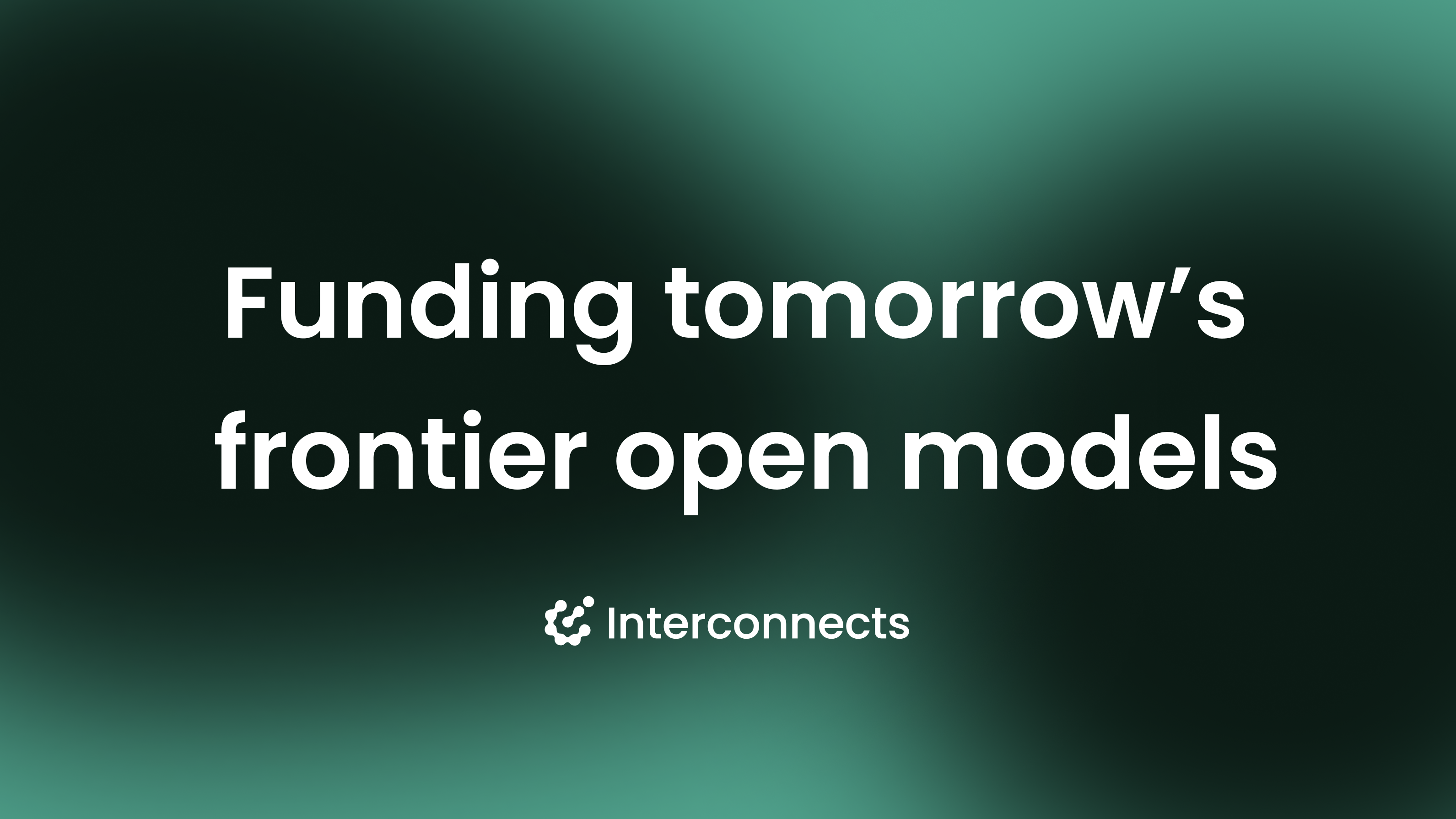 The inevitable need for an open model consortium