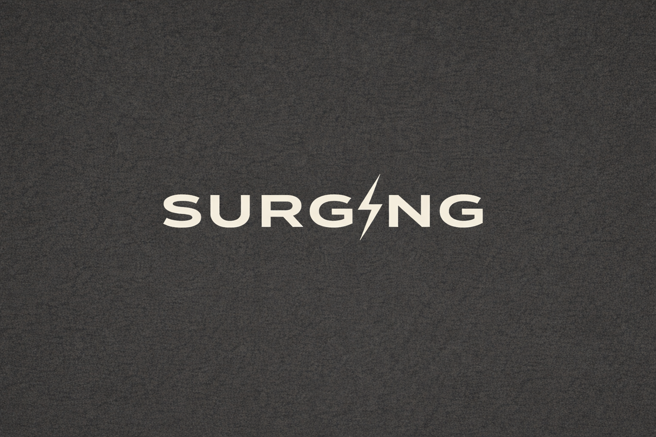 Substack banner for @surging