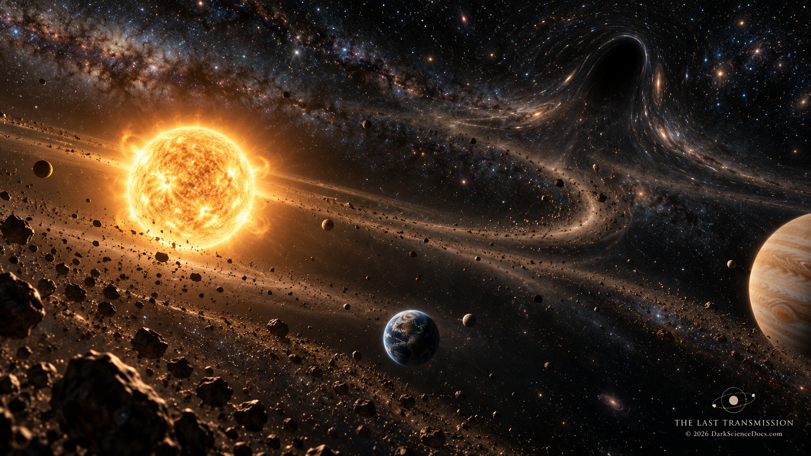 Concept artwork. The Sun and its planets can respond differently to a passing gravitational perturber.