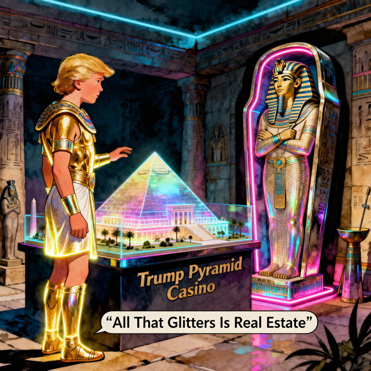 Magick Mica Trump parody art