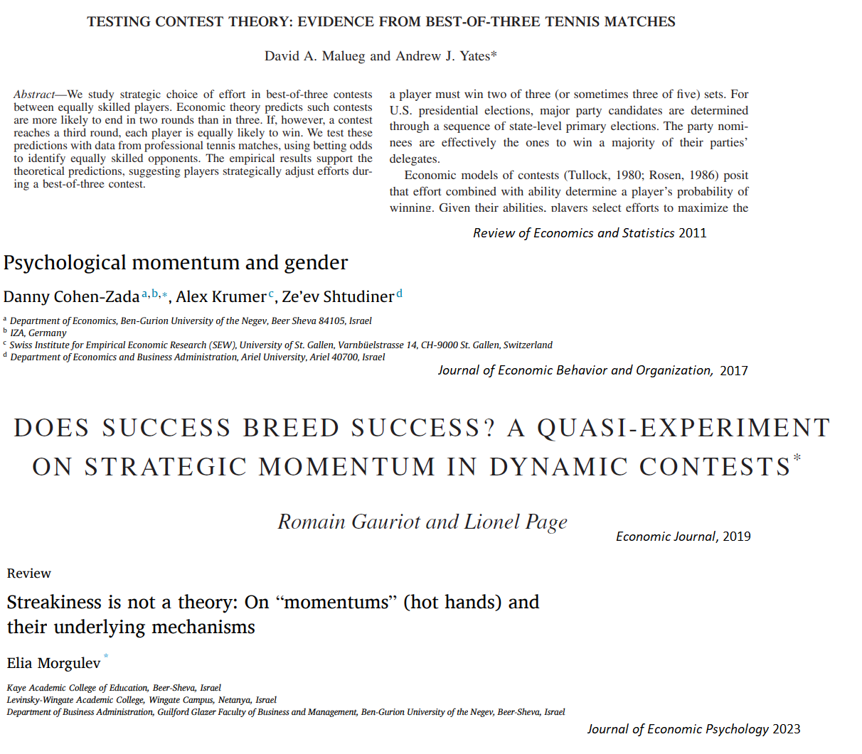 The Hot Hand Fallacy - by Lionel Page