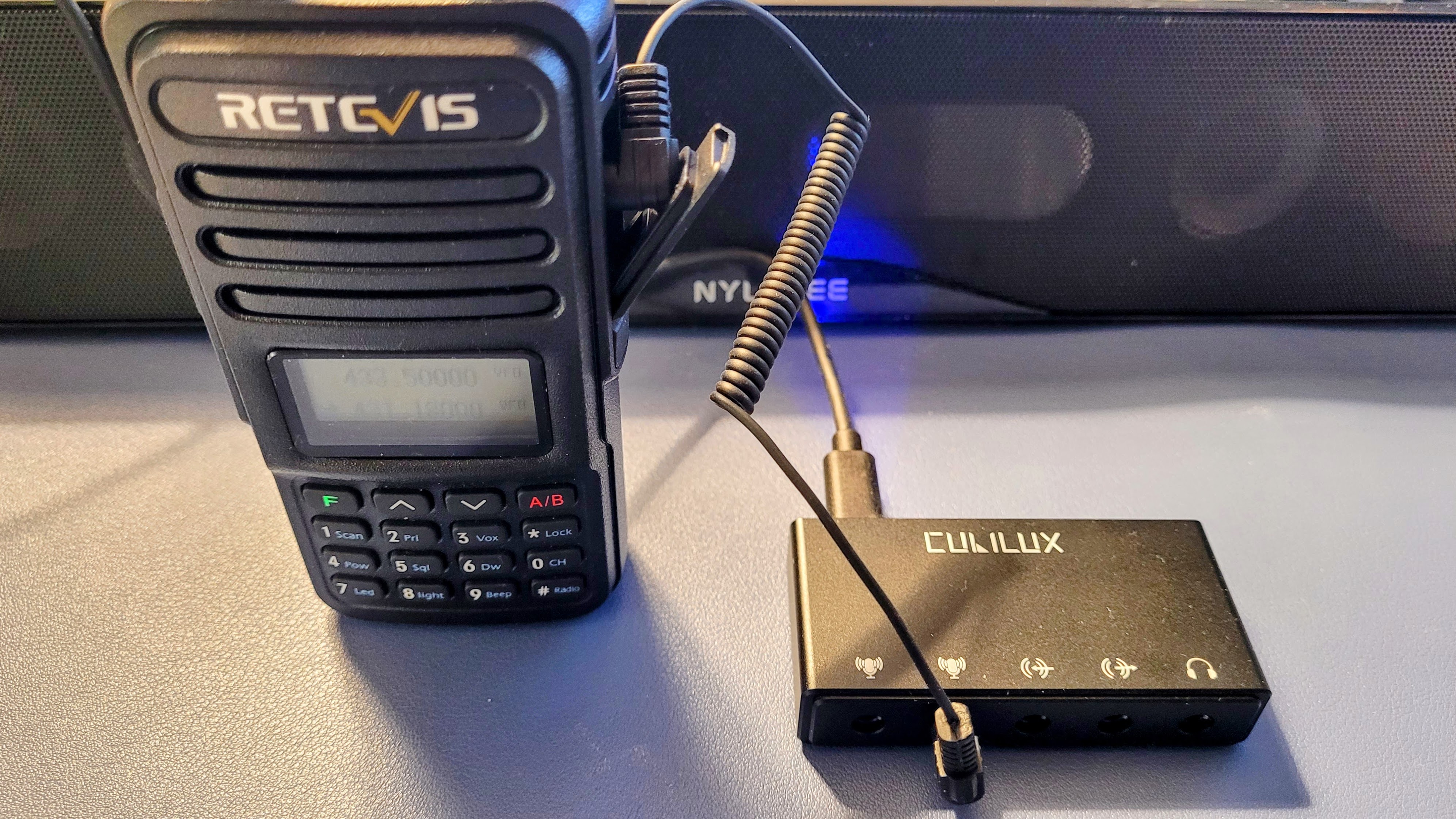 Audio output piped through mic-to-USB adapter