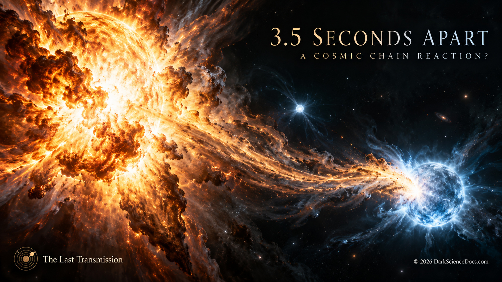 A Star Exploded. 3.5 Seconds Later, It May Have Taken Another Star With It.