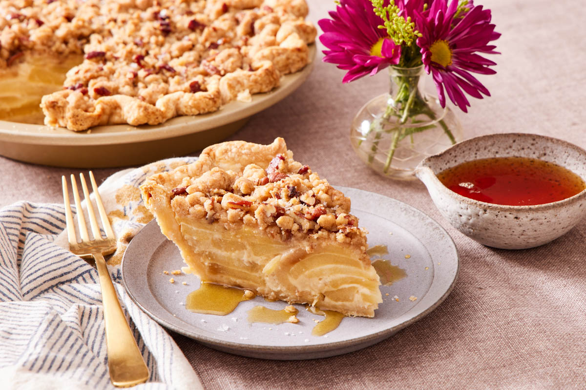 Apple and Salted Maple Custard Pie - by John Kanell