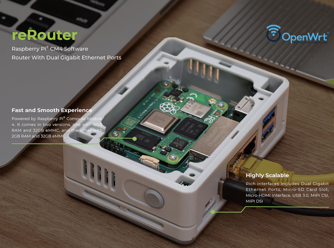 Screenshot of reRouter from Seeed Studio website