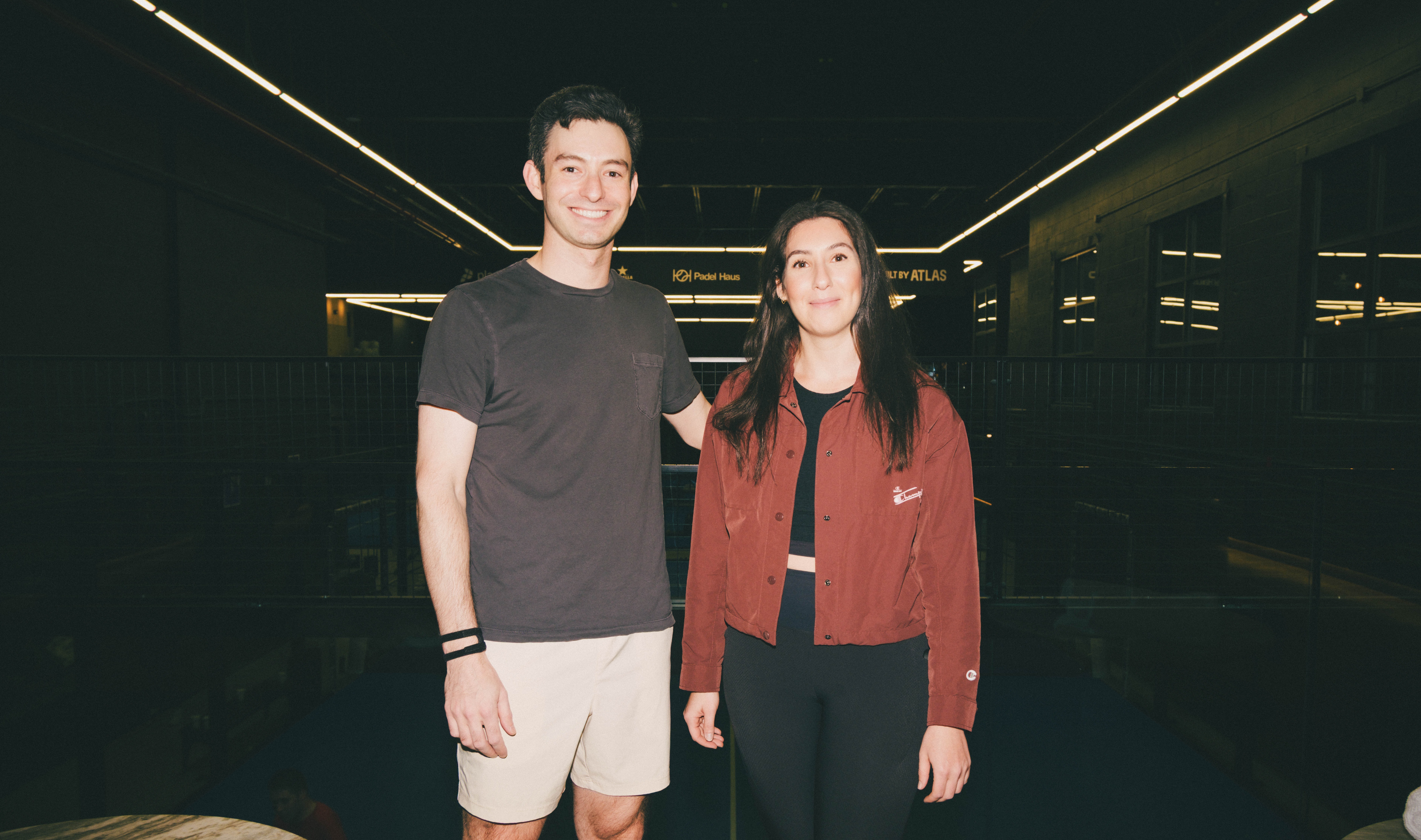 Julia Schwartz and Russell Einbinder at Padel Haus Dumbo